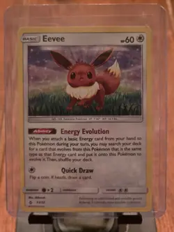Eevee 11/12 McDonalds 2018 HOLO BLEED Holo Rare Pokemon Card LP+ - Image 3