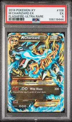2014 POKEMON XY FLASHFIRE ULTRA RARE #108 M CHARIZARD EX PSA 5 - Image 1