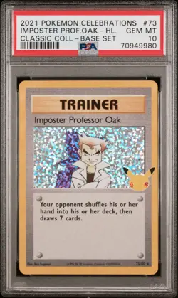 2021 Pokemon Celebrations Classic Collection#73/102 Imposter Professor Oak PSA10 - Image 1