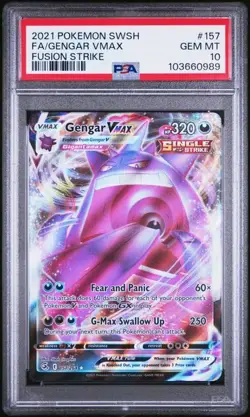PSA 10 Gengar VMAX Full Art 157/264 Fusion Strike Pokemon 2021 - Image 1