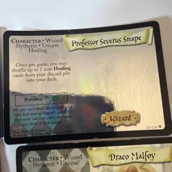 Professor Severus Snape FOIL HOLO HARRY POTTER 4 Card Hermione Draco - Image 4