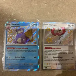 Pokemon Paldean Fates Baby Shiny TCG Card Bundle slow bro and flamingo - Image 1