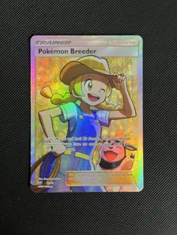 Pokemon Breeder TCG Shining Legends Card 73/73 Full Art Ultra Rare Sun & Moon - Image 1