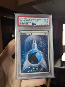 PSA 9 Water Energy Japanese Holo Gym Challenge Promo Card 024/DPT-P Pokemon Card - Image 1