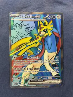 Pokemon TCG Hop's Zacian EX Holo Ultra Rare Card 176/159 Sv09: Journey Together - Image 1