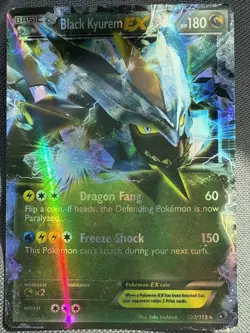 Pokemon TCG Black Kyurem EX 100/113 Legendary Treasures Ultra Rare Holo Card - Image 1
