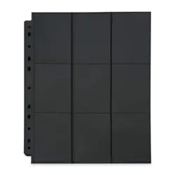 9 Pocket Sideloading Pages for 3 Ring Binder, A4 Card Storage, 50 Pack - Image 2