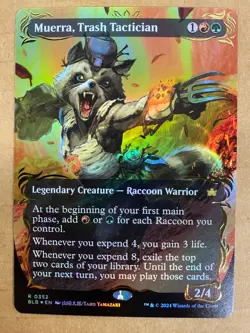 MTG 1x RAISED BORDERLESS FOIL Muerra, Trash Tactician 352 Bloomburrow x1 NM - Image 1