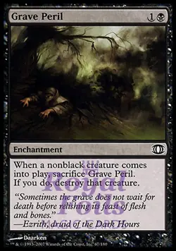 Grave Peril 4x FOIL FUT MTG Future Sight Common NM+ black - Image 1