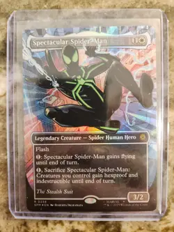 MTG Spectacular Spider-Man (0238) (Borderless) (Textured Foil) The Stealth Suit - Image 2