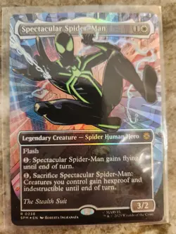 MTG Spectacular Spider-Man (0238) (Borderless) (Textured Foil) The Stealth Suit - Image 4