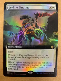 MTG 1x FOIL EXTENDED ART Leyline Binding 387 Dominaria United Magic the x1 NM - Image 1