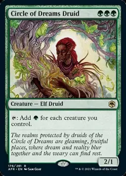 MTG English Circle of Dreams Druid NM Foil Adventures in the Forgotten Realms - Image 1