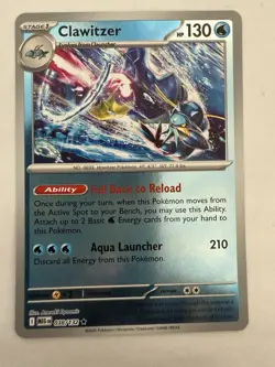Clawitzer (Reverse Holo) 038/132 - Mega Evolution - Pokemon - NM/M English - Image 1