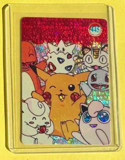 PIKACHU TOGAPI JIGGLYPUFF Pokemon Pocket Monsters Vending Prism Sticker Holo NM - Image 1