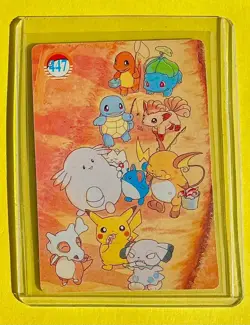 PIKACHU TOGAPI JIGGLYPUFF Pokemon Pocket Monsters Vending Prism Sticker Holo NM - Image 2