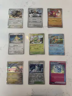 9 Pokemon Cards From Stellar Crown 2024 Pack - Fresh Mint - Image 1