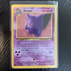 1999 Pokemon Fossil Gengar 20/62 NM-LP Condition - Image 1