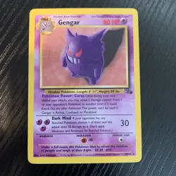 1999 Pokemon Fossil Gengar 20/62 NM-LP Condition - Image 2