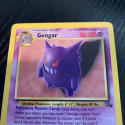 1999 Pokemon Fossil Gengar 20/62 NM-LP Condition - Image 3