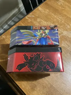 Pokemon Glory Team Rocket Persian Tin And Koraidon Tin Factory Sealed - Image 3