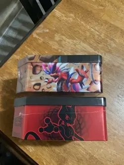 Pokemon Glory Team Rocket Persian Tin And Koraidon Tin Factory Sealed - Image 4