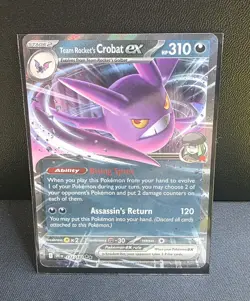 Team Rocket's Crobat Ex 122/182 - Double Rare - Destined Rivals - Pokemon TCG - Image 1