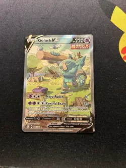 Golurk V 182/203 NM/LP -Alternative Art Pokemon Card- Evolving Skies (6q) - Image 1