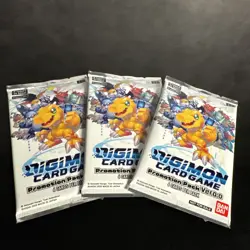 3x Digimon Card Game Promotion Pack Ver. 0.0 SEALED English Promo Packs - Image 1