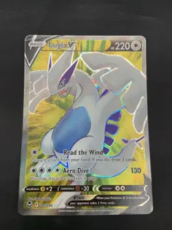 Pokemon Lugia V TCG Full Art Silver Tempest Card 185/195 NM - Image 1
