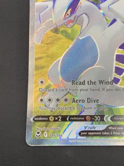 Pokemon Lugia V TCG Full Art Silver Tempest Card 185/195 NM - Image 4