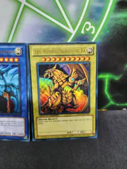Yugioh Egyptian God Cards Slifer Obelisk Ra YGLD Ultra Set Limited NM - Image 4