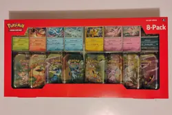 Pokemon Prismatic Evolutions 8 Mini-Tins Bundle x 2 LOT with Promo Cards Costco - Image 3