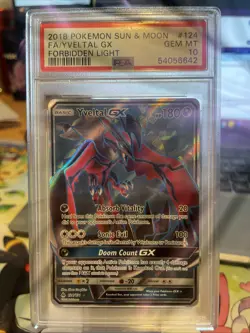 Pokemon Yveltal GX 124/131 Forbidden Light SM PSA 10 Gem Mint - Image 4