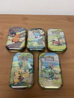 5 x Pokemon TCG Paldea Friends Mini Tin Art Set 10 booster packs NEW & Sealed - Image 1
