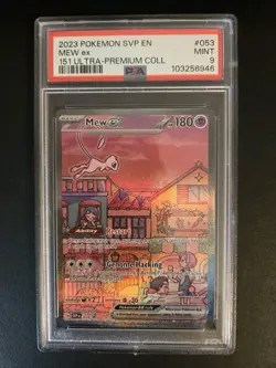 2023 Pokemon 151 Ultra Premium Collection Promo Mew 053 PSA 9 MINT - Image 1
