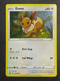 Pokemon TCG - Eevee SWSH095 - Black Star Promo - Cosmos Holo Rare - NM/M - Image 1