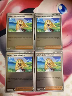Lillie's Determination Reverse Holo 119/132 Pokemon Mega Evolution 4x Playset NM - Image 1