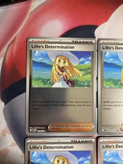 Lillie's Determination Reverse Holo 119/132 Pokemon Mega Evolution 4x Playset NM - Image 2