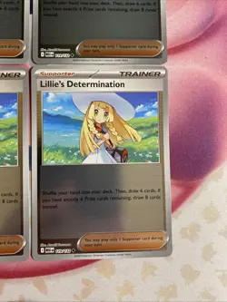 Lillie's Determination Reverse Holo 119/132 Pokemon Mega Evolution 4x Playset NM - Image 4