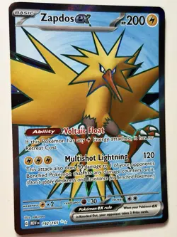 Pokemon TCG - Zapdos Ex 192/165 Holo Full Art Scarlet & Violet 151 English - Image 1