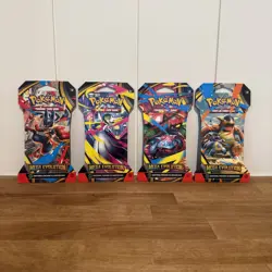 Pokemon Mega Evolutions Sleeved Booster Packs - 4 Full Art Set Collection Sealed - Image 1