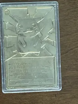 1999 Burger King Pokemon Pikachu 23K Gold‑Plated Card #25 No COA & Clear Case - Image 2