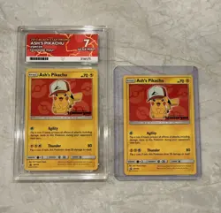Pokemon TCG Ash's Pikachu Promo SM109 Pokemon I Choose You Ace Graded 7 - NM - Image 1