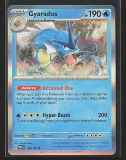 Gyarados #130/165 SV: Scarlet & Violet 151 Holo Rare Pokemon TCG NM/M - Image 1