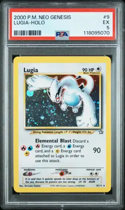 2000 POKEMON NEO GENESIS #9 LUGIA-HOLO PSA 5 - Image 1