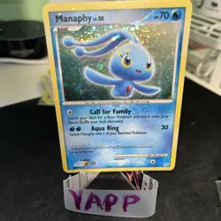 Manaphy 4/12 Holo Rare DP Trainer Kit Promo Pokemon TCG LP - Image 1