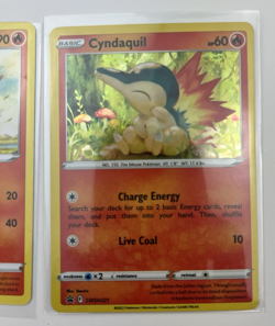 2 Card Lot Cyndaquil Quilava Holo Pokemon TCG Rare - Image 3