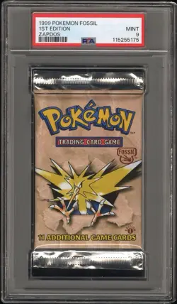 1999 Pokemon Fossil - 1st Edition - PSA 9 SEQUENTIAL GRADED ART SET - 3 Packs - Image 1