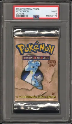 1999 Pokemon Fossil - 1st Edition - PSA 9 SEQUENTIAL GRADED ART SET - 3 Packs - Image 2
